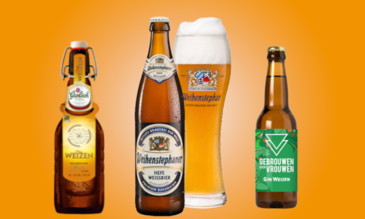 Weizen Header Drie weizen bieren